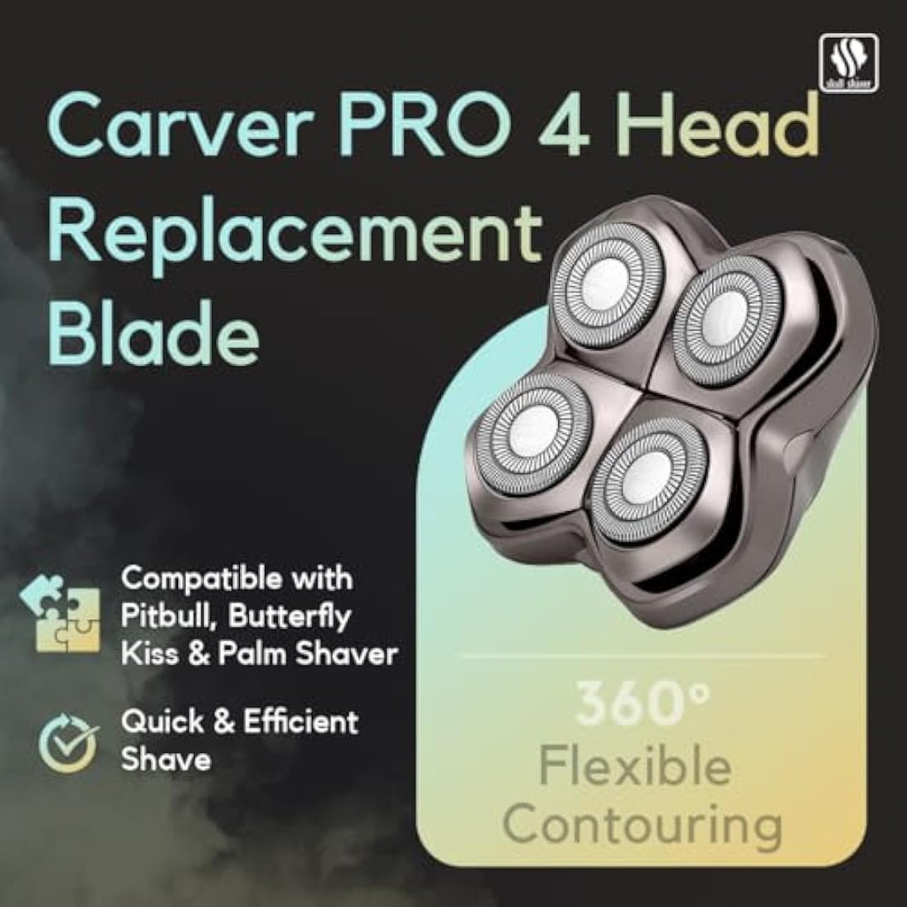 Skull Shaver Carver PRO 4 Head Replacement Blade | Japanese Steel