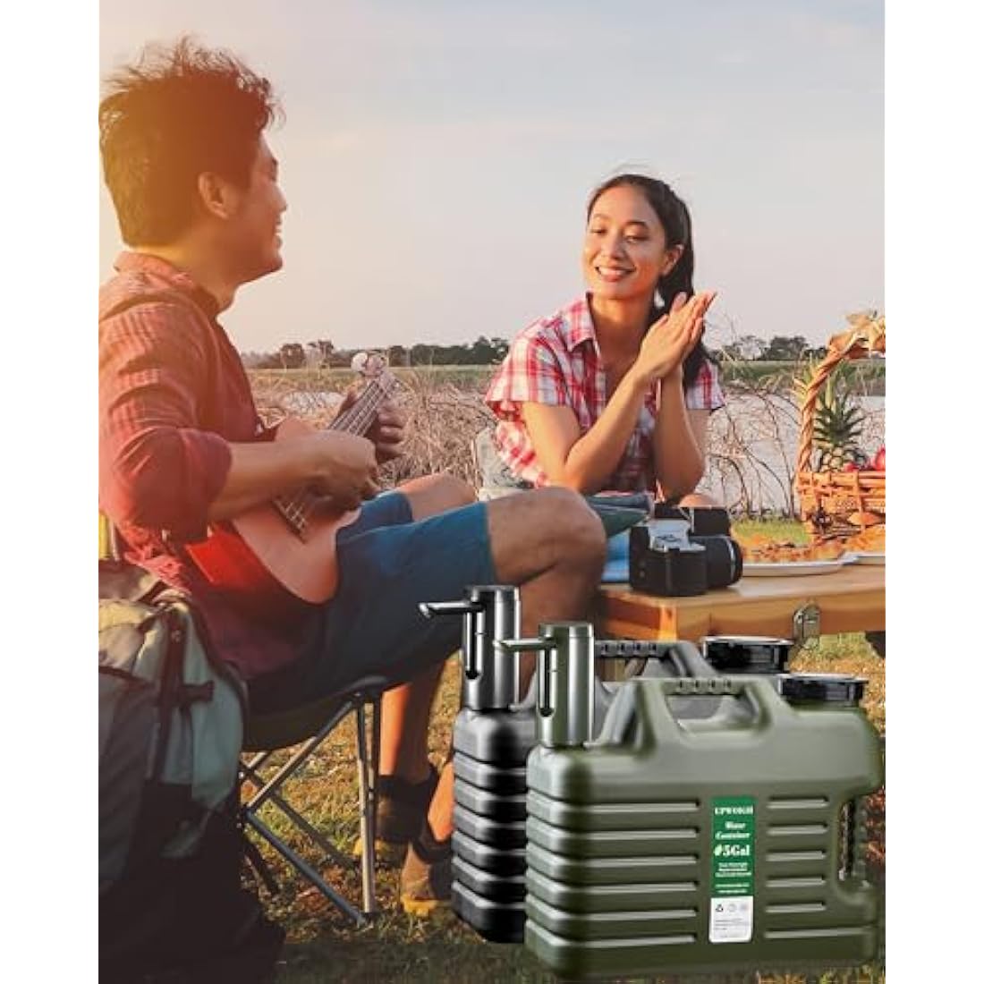 Jolof Store 5 Gallon Water Jug | Portable Rechargeable Pump – Black