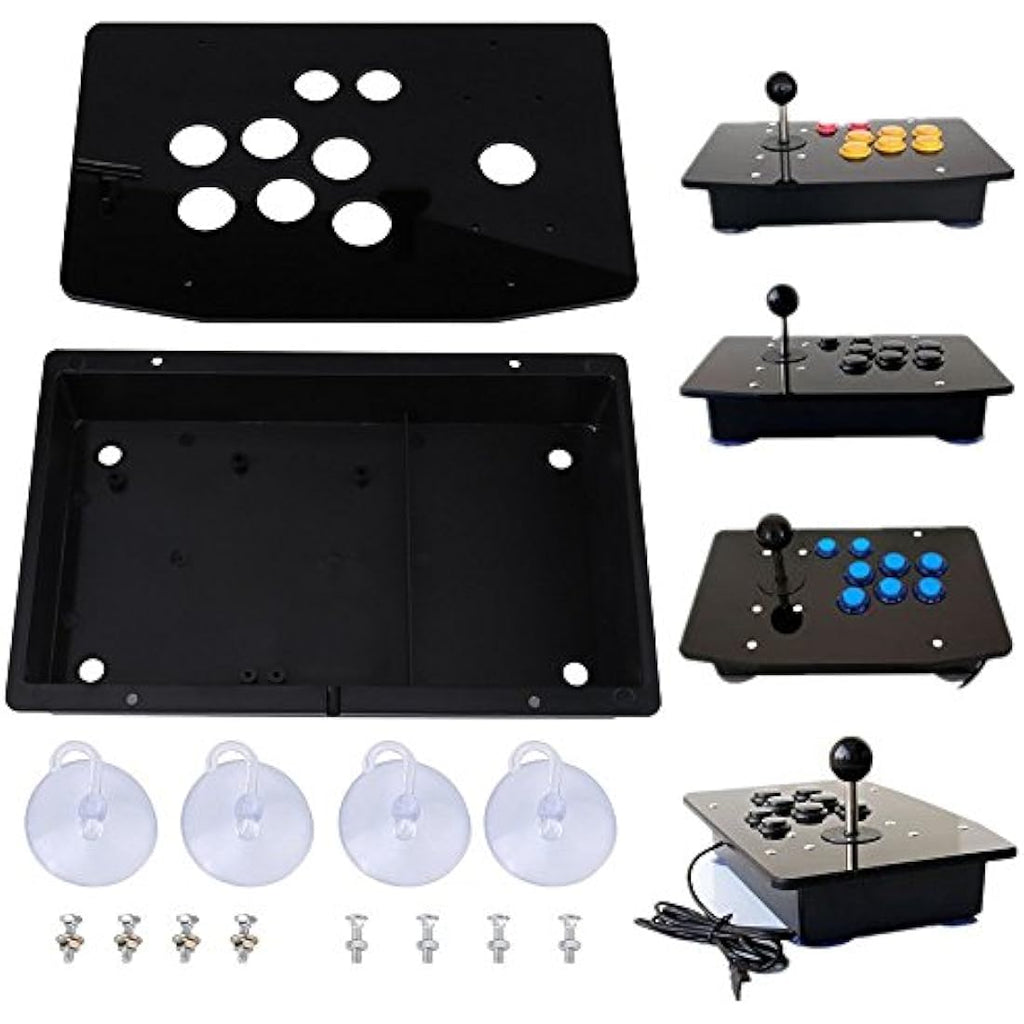 Jolof Store DIY Arcade Game Kit – Black Acrylic Panel Case Replacement