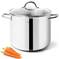 HOMICHEF 9.5L Stock Pot – Nickel Free Stainless Steel Induction Pot