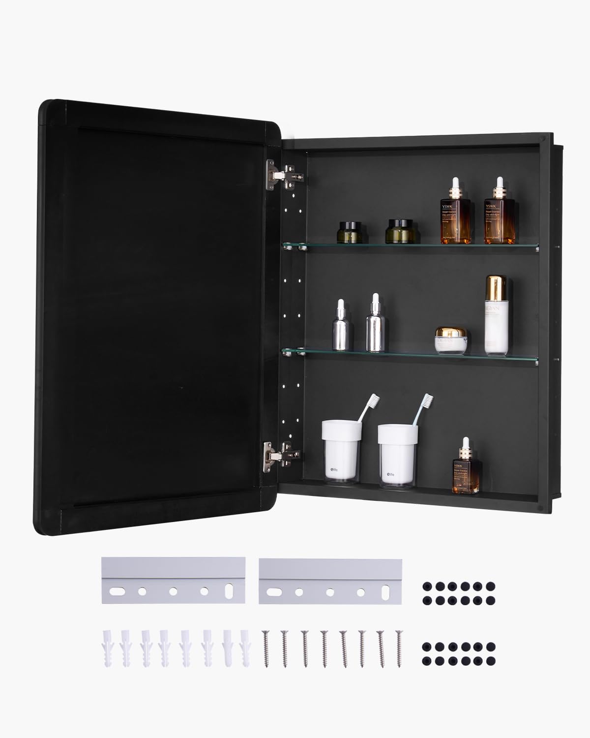 VEVOR 24x30 Medicine Cabinet | Recessed Bathroom Mirror with Shelves