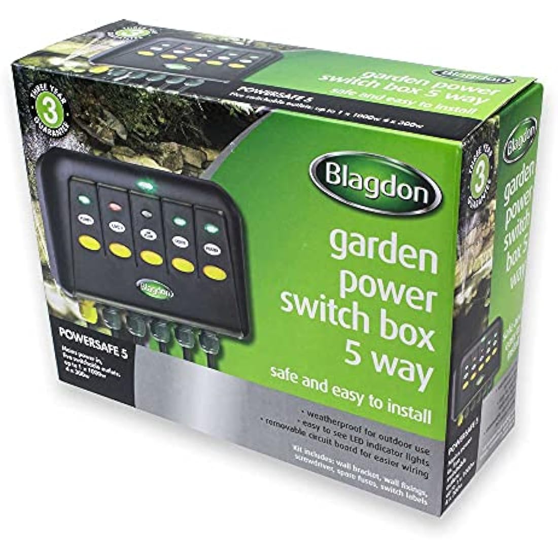 Blagdon Powersafe 5-Outlet Weatherproof Garden & Pond Switch Box