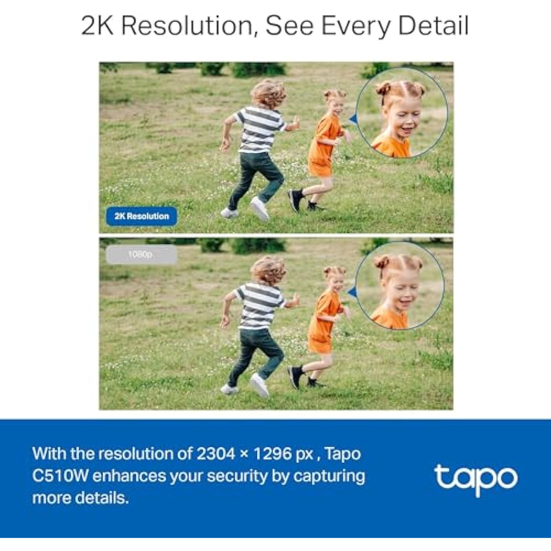 TP-Link Tapo C510W 2K Outdoor Security Camera | 360° Pan/Tilt & Night Vision