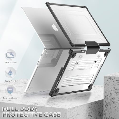 SEYMCY MacBook Pro 16 Case (2021-2024) | Hard Shell Cover with Kickstand
