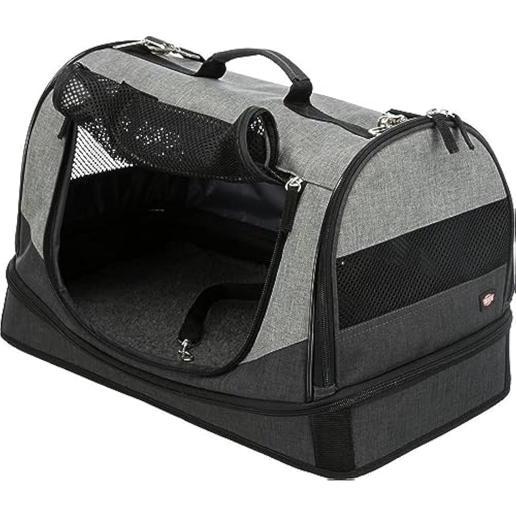 Trixie Holly Hundetasche – Transporttasche aus Polyester, Schwarz/Grau