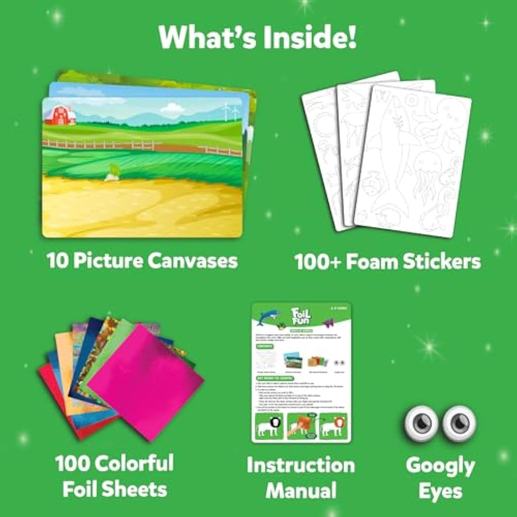 Skillmatics Foil Fun Animals - Mess-Free Art & Craft Kit for Kids