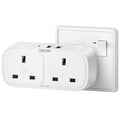 LENCENT Double Wall Plug Extension with 3 USB Ports (1 USB-C) – 13A