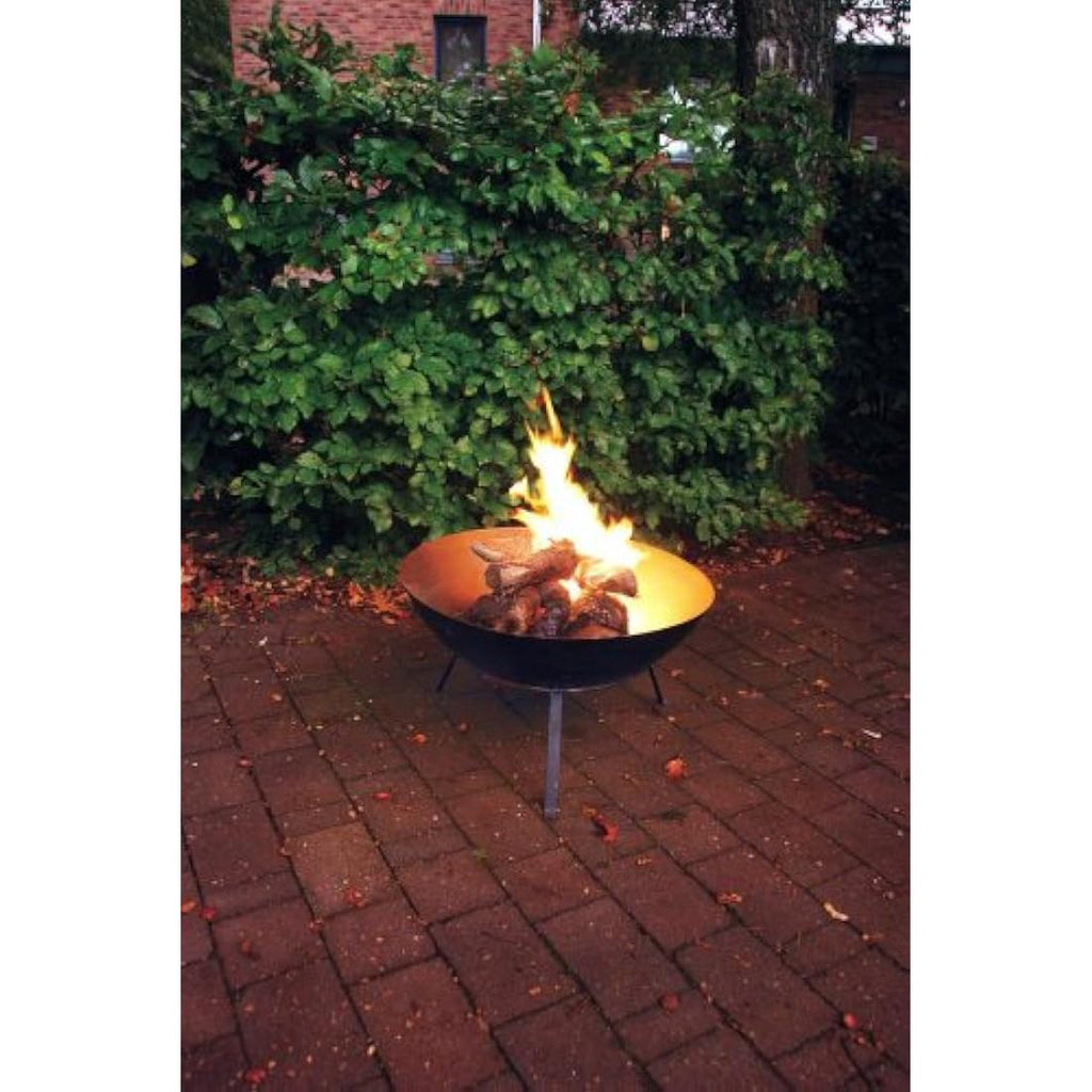 Esschert Design FF114 Black Cast Iron Fire Bowl - 23 Inch Outdoor Fire Pit