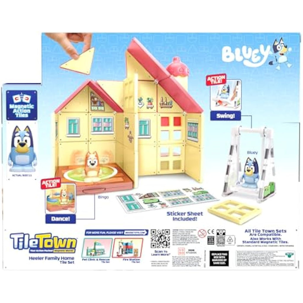 Bluey Heeler Home Magnetic Tiles Construction Set with Figures