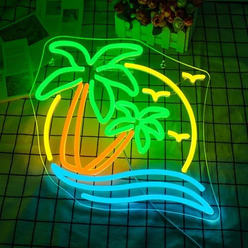 Horseneon Palm Tree Neon Sign | Dimmable LED Coconut Tree Wall Decor