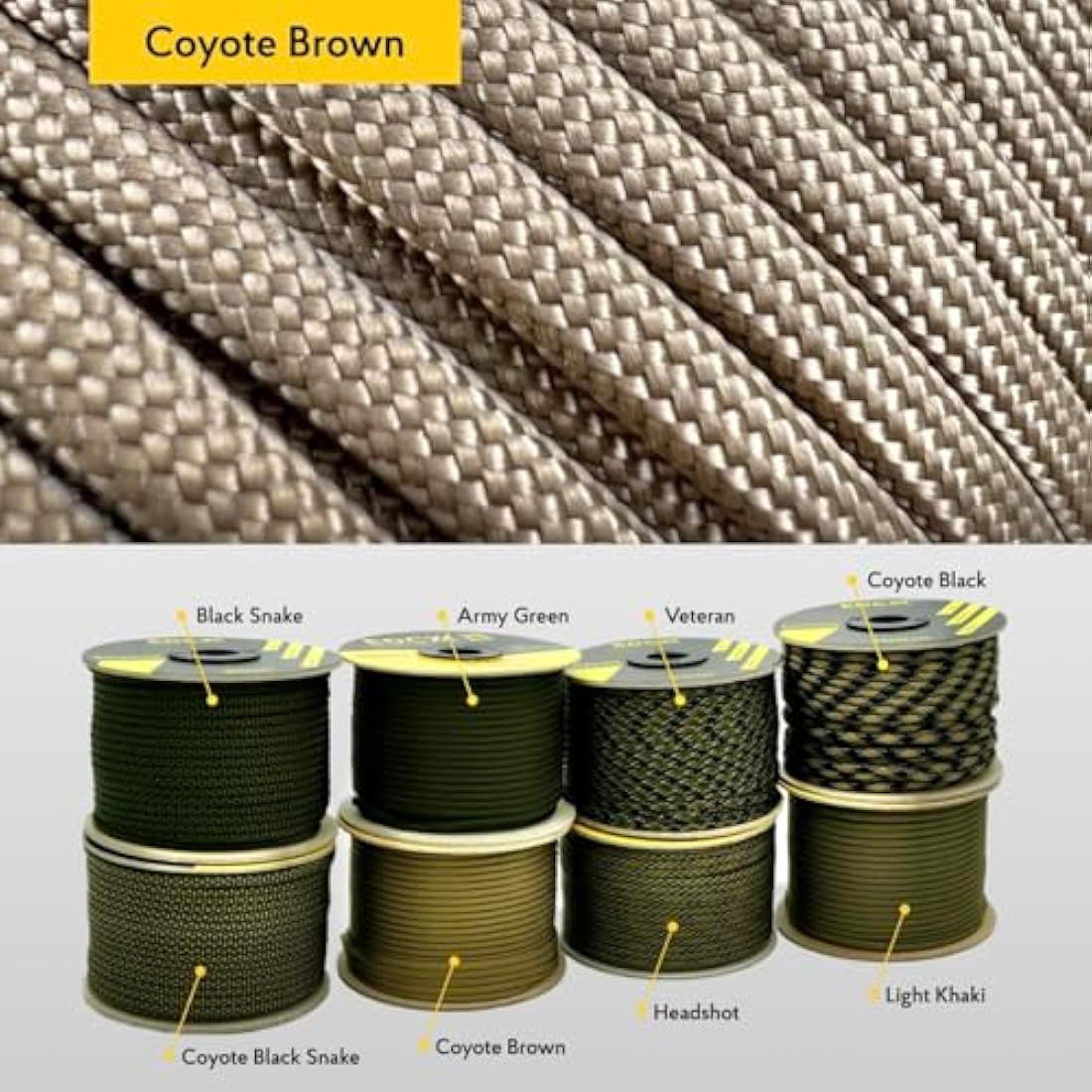 EDCX 550 Paracord – 4mm 7-Strand Nylon Rope for Camping and DIY