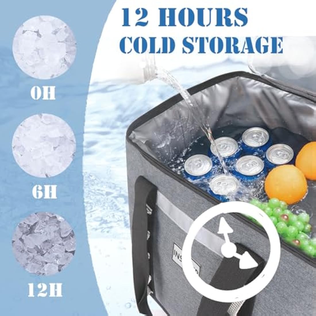 INSMEER 65 Can Large Soft Cooler Bag | 48L Insulated Leakproof Thermal Bag