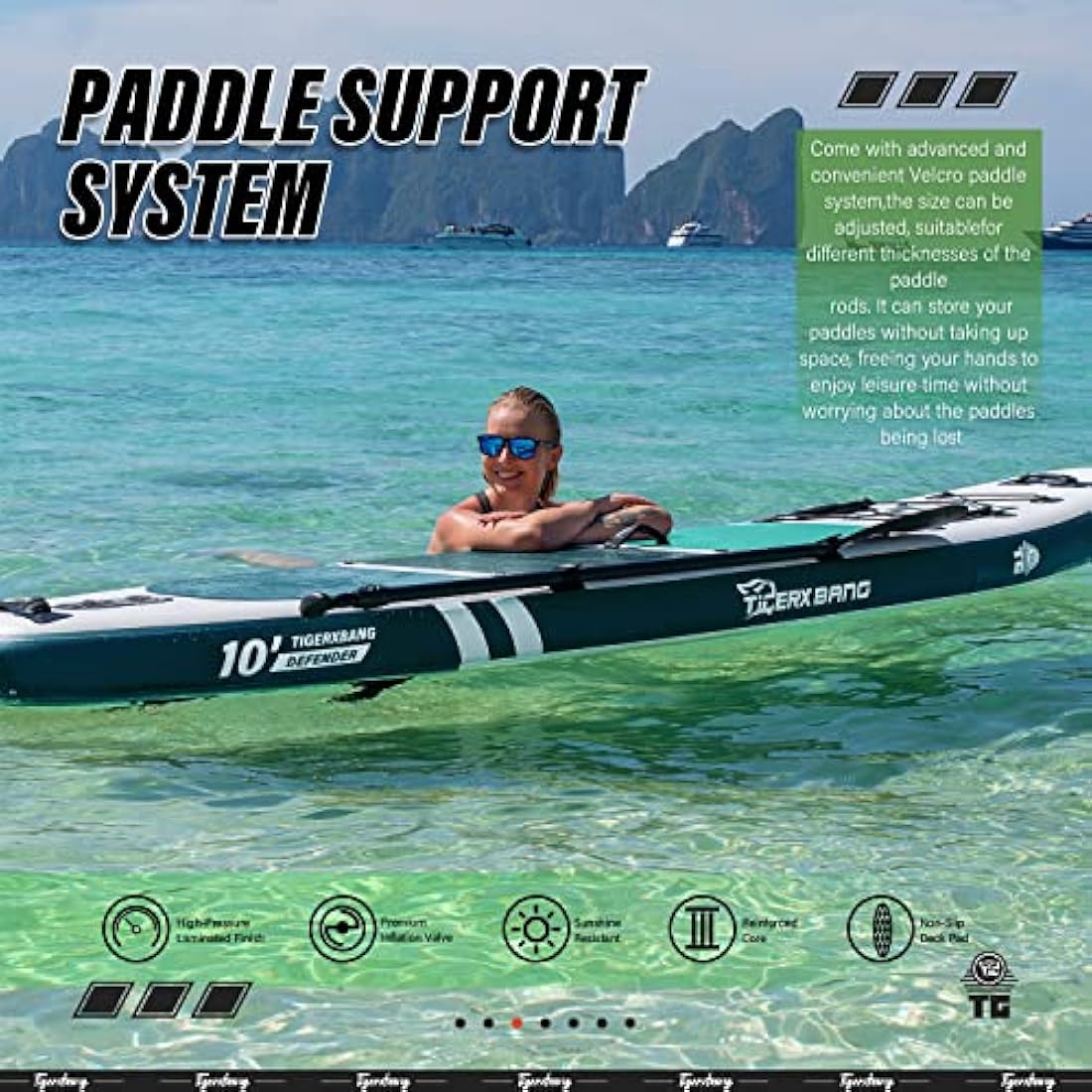 TIGERXBANG Inflatable Stand Up Paddle Board – 10'6" Ultra-Light PVC SUP