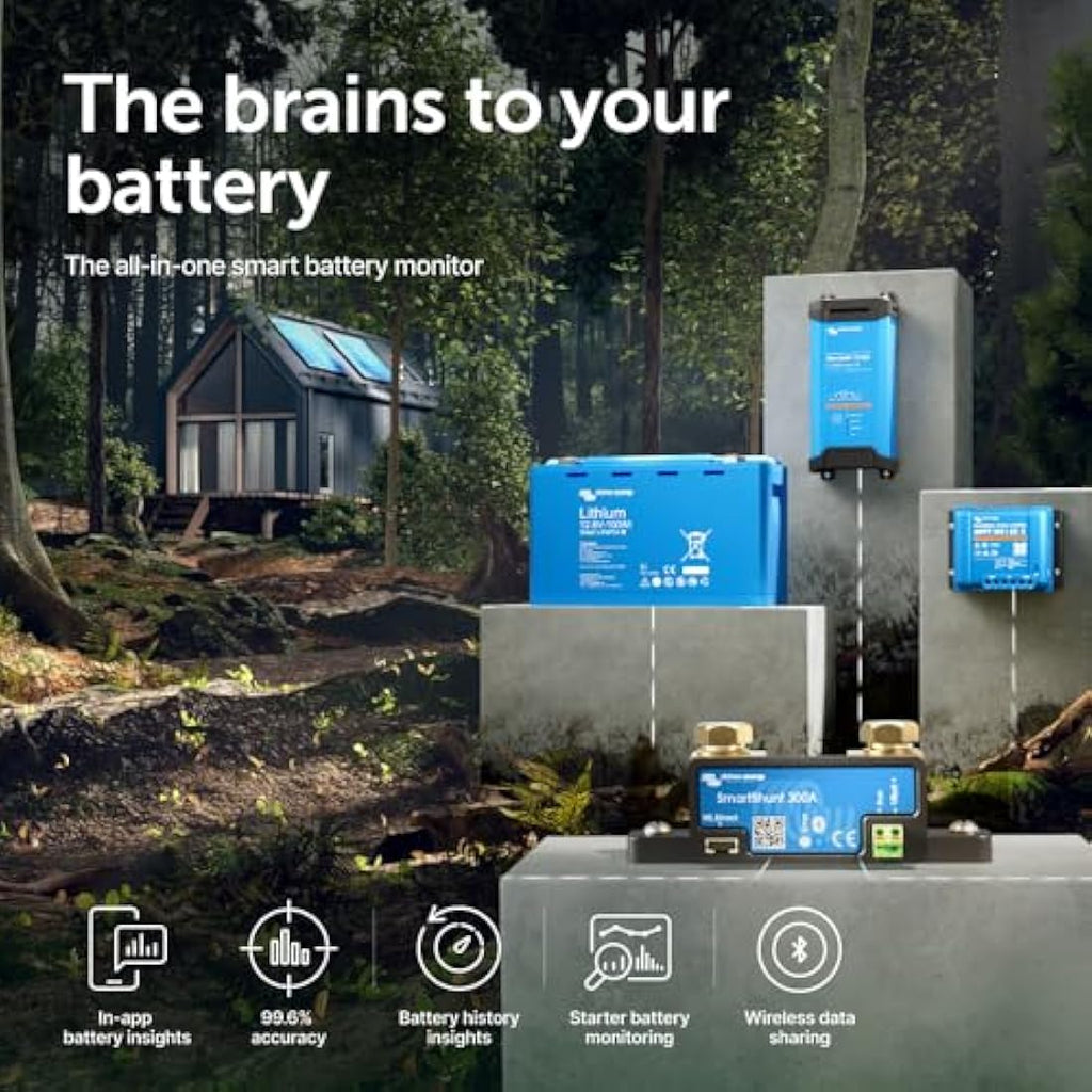 Victron Energy SmartShunt 300A Battery Monitor with Bluetooth | 6.5V-70V