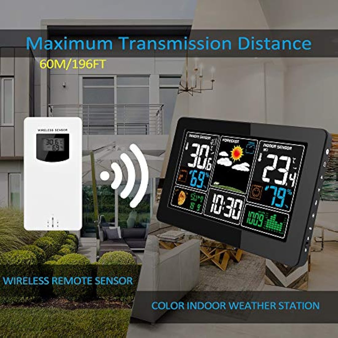 Kalawen Wireless Weather Station | Digital Barometer & Humidity Monitor