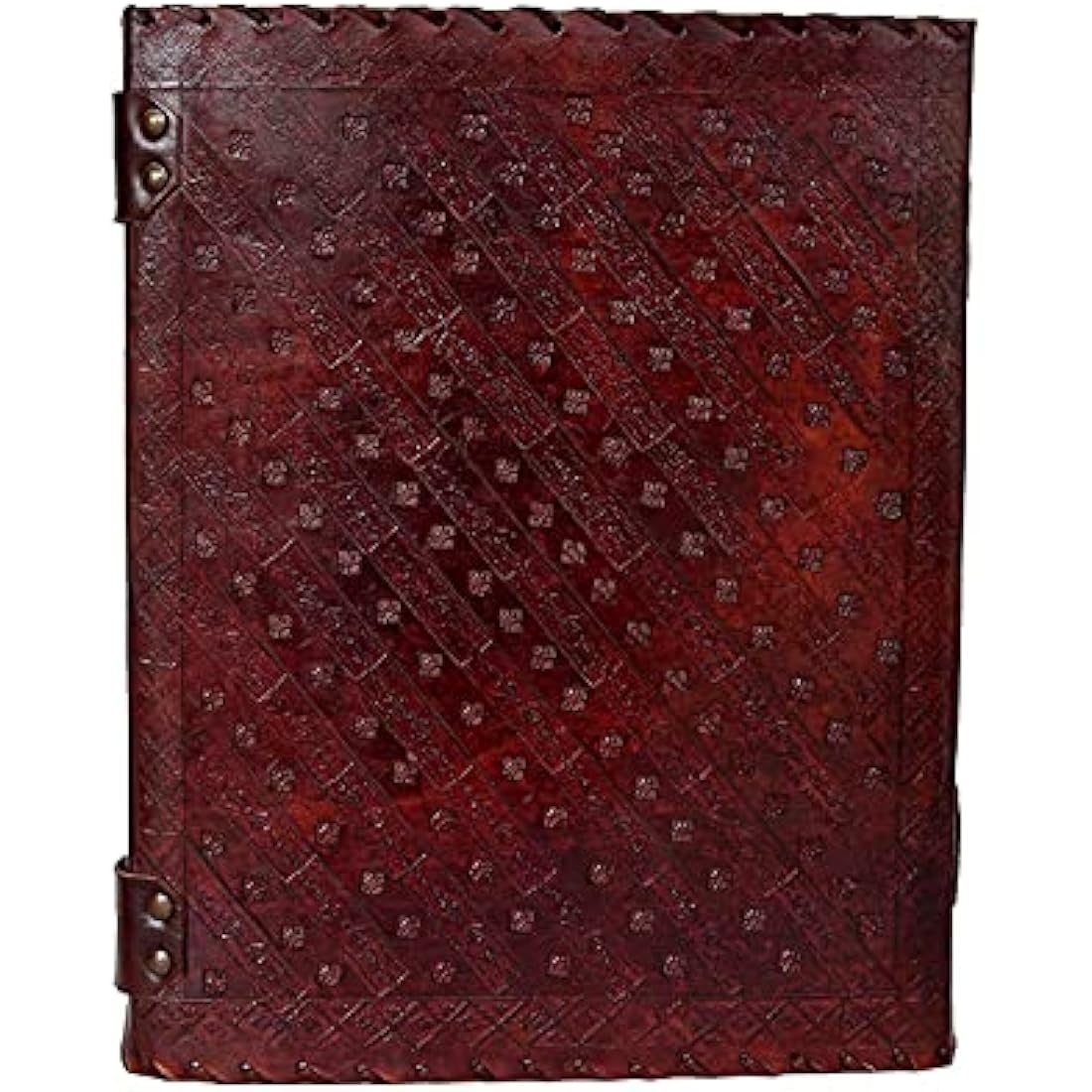 OVERDOSE 7 Chakra Stone Leather Journal – Handmade Unlined Sketchbook