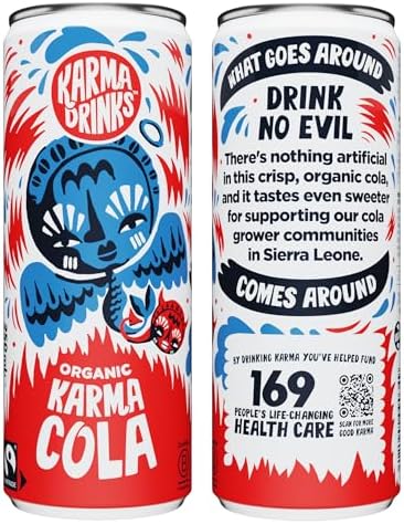 Karma Drinks Organic Karma Cola – Fairtrade Vegan Soft Drink (24 x 250ml)