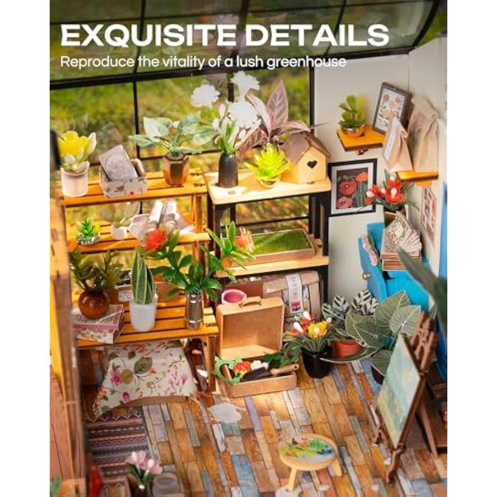 Robotime DIY Miniature Greenhouse Kit – Cathy's Flower House Diorama