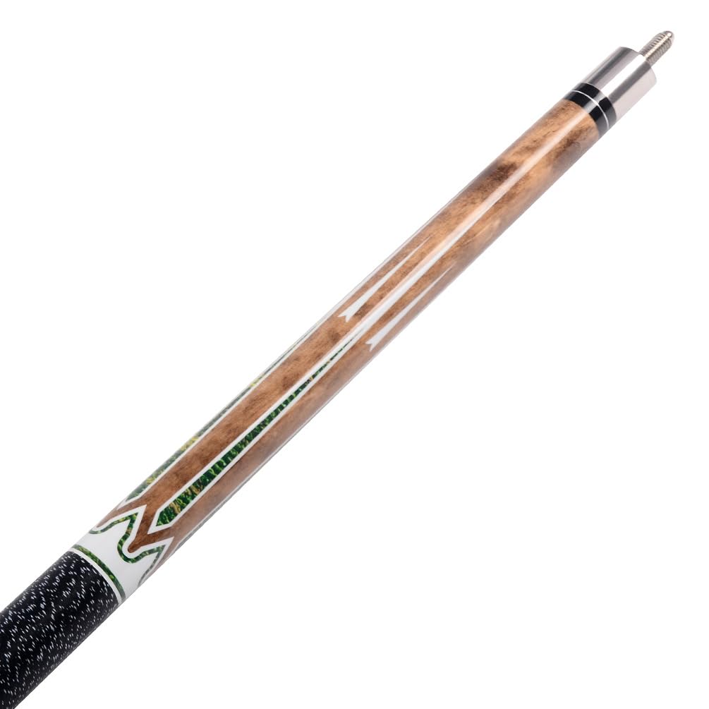 CUESOUL 58 Inch 19oz Maple Billiard Pool Cue | 1/2 Jointed Stick