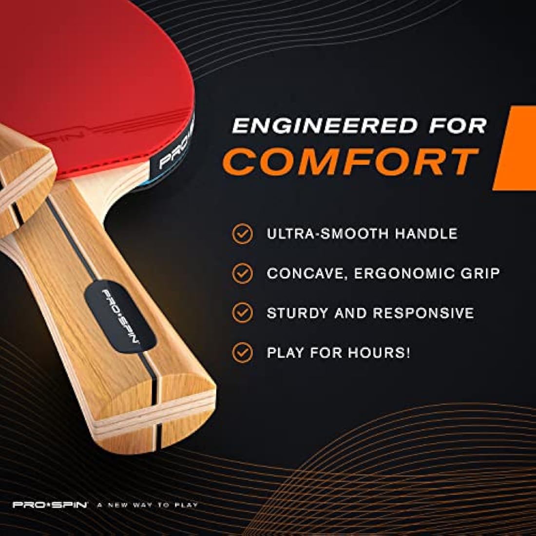 PRO SPIN Table Tennis Bat Set - 1.8mm Sponge Rackets with 3-Star Balls
