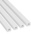 D-Line Cable Trunking – Paintable Self-Adhesive Wire Cover, White (4m Pack)