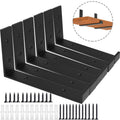 Heavy Duty Shelf Brackets | 6 Pack Carbon Steel - 50kg