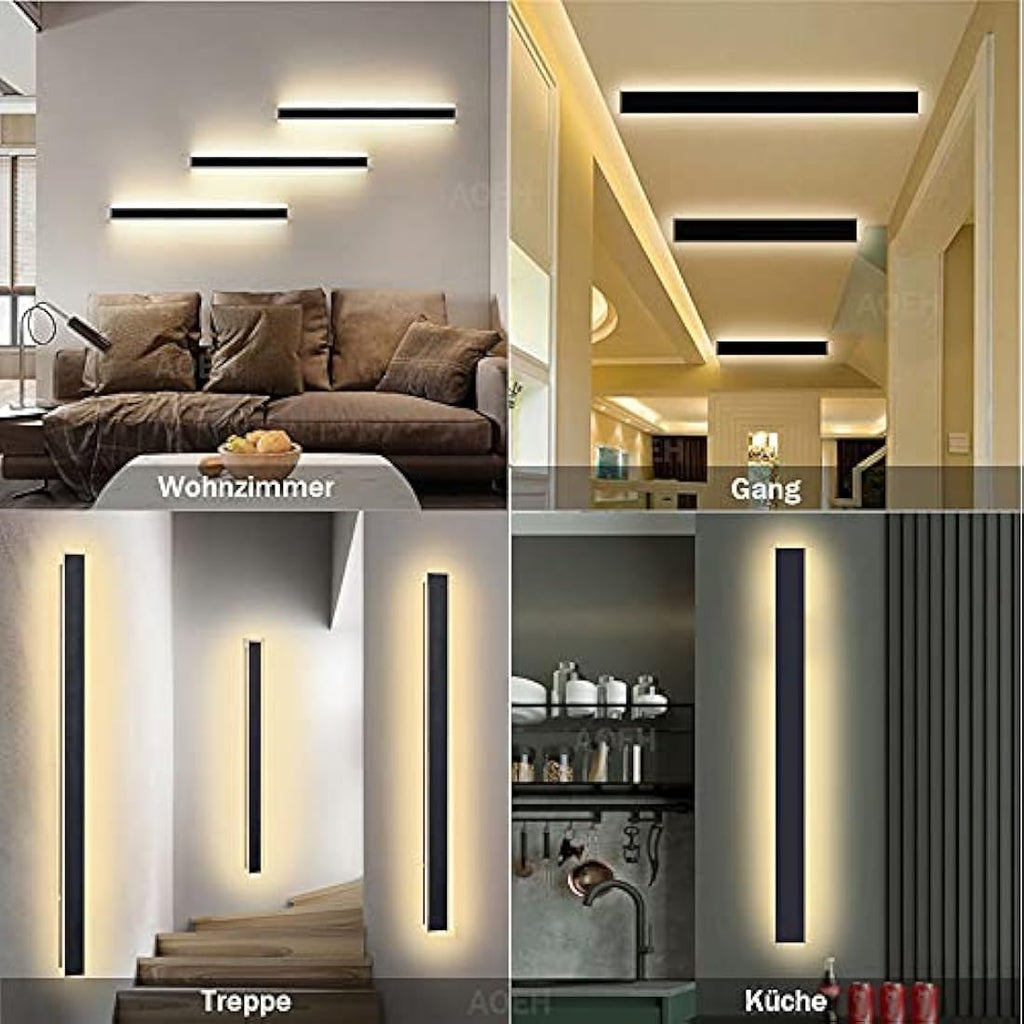 Modern LED Outdoor Wall Sconce | IP65 Waterproof Aluminum - 115cm