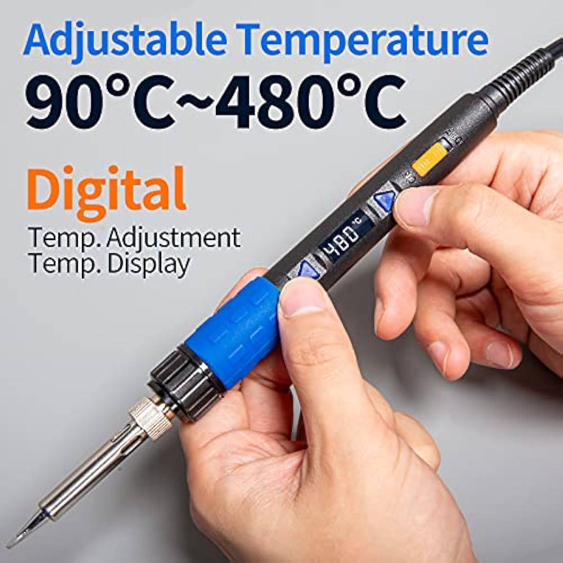 YIHUA 928D-III Portable Digital Soldering Iron Kit with LED Display - UK Plug