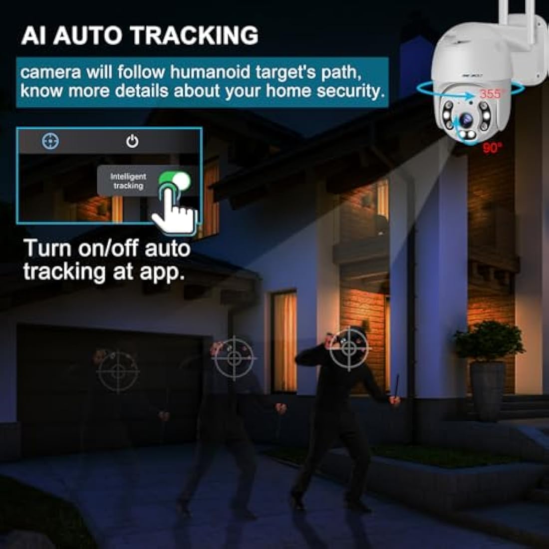 GENBOLT 2.5K WiFi Security Camera Outdoor | 5GHz PoE Pan Tilt CCTV