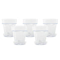 Kalapanta Clear Plastic Orchid Pot with Drainage Holes and Saucer - 14cm