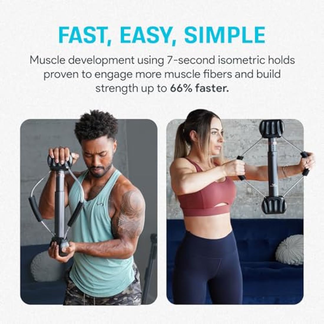 Bullworker Steel Bow 20" – Portable Isometric Home Gym Equipment