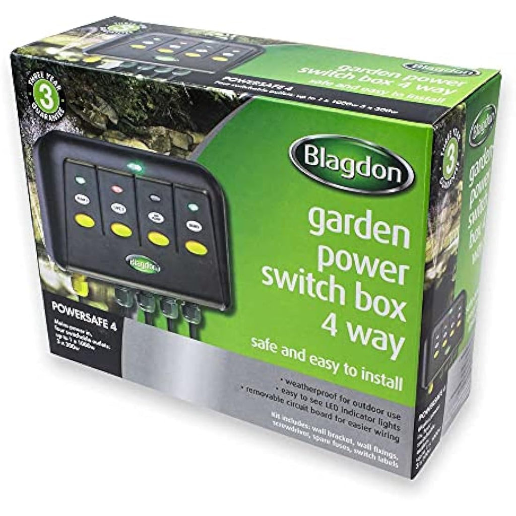 Blagdon Powersafe 4 Outlet Weatherproof Garden & Pond Switch Box