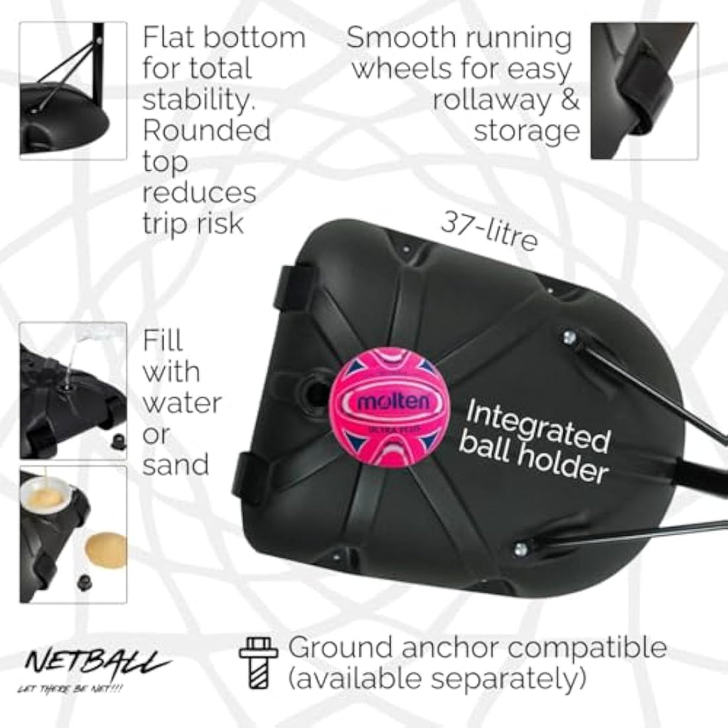 NET1 Netball System – Adjustable Height Portable Post with Pole Pad