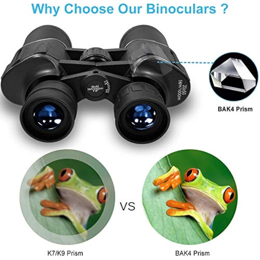 Jolof Store 20x50 High Power Binoculars | Waterproof HD BAK4 Prism Optics