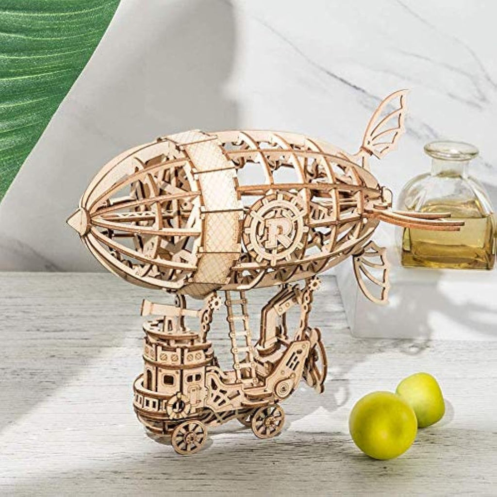 Rolife 3D Wooden Puzzle Airship Model Kit – Steampunk DIY Woodcraft Gift