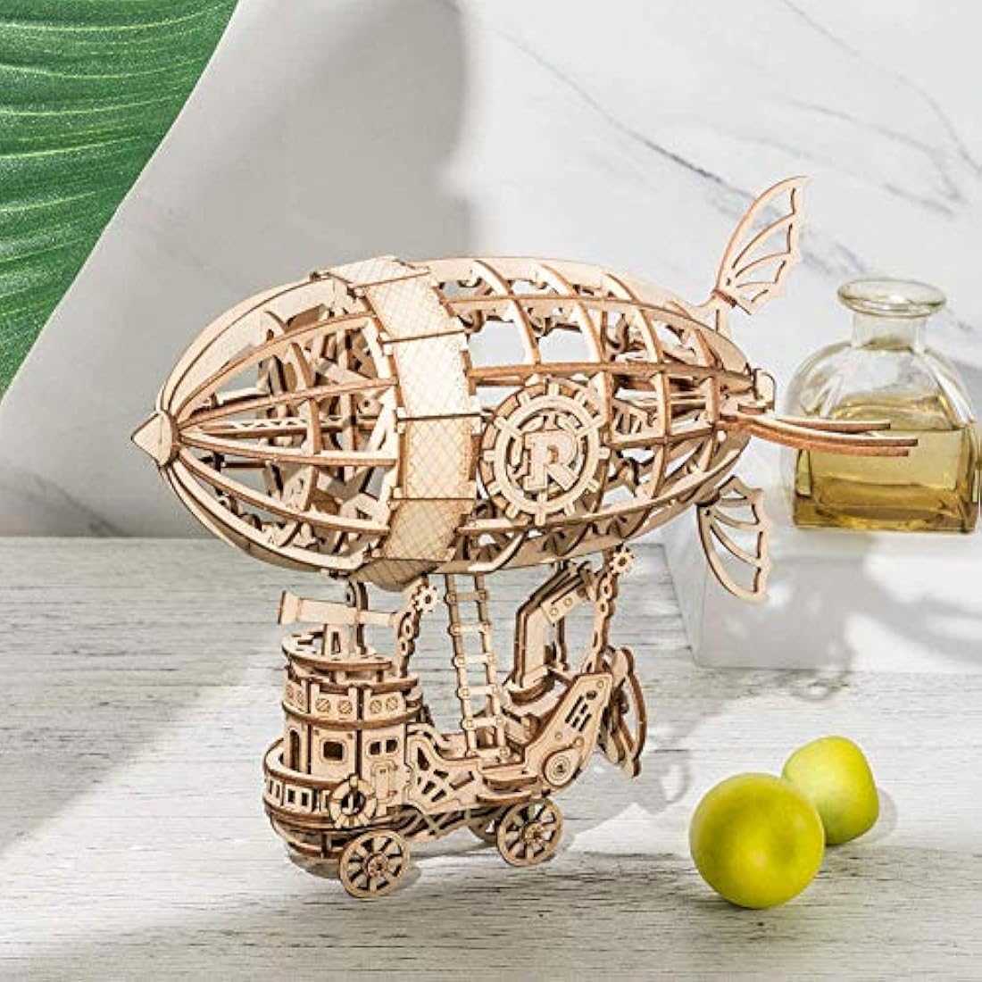 Rolife 3D Wooden Puzzle Airship Model Kit – Steampunk DIY Woodcraft Gift