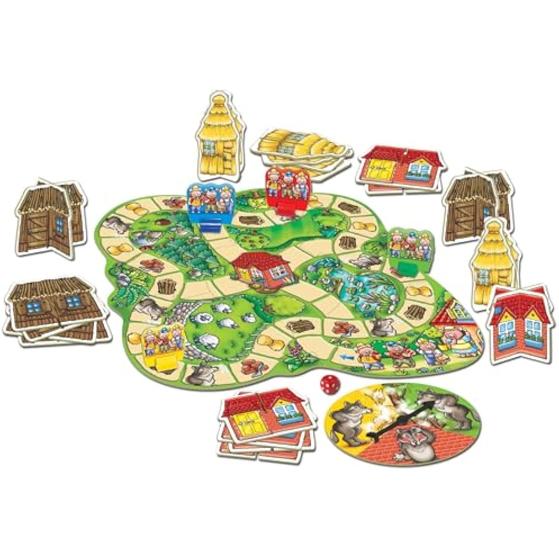 Orchard Toys Three Little Pigs Board Game – Educational Game for Ages 3-6