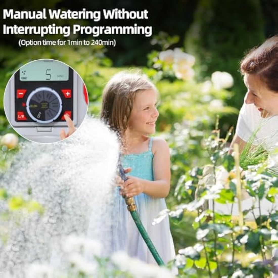 Aqualin Dual Outlet Water Sprinkler Timer – IP54 Waterproof Garden Controller