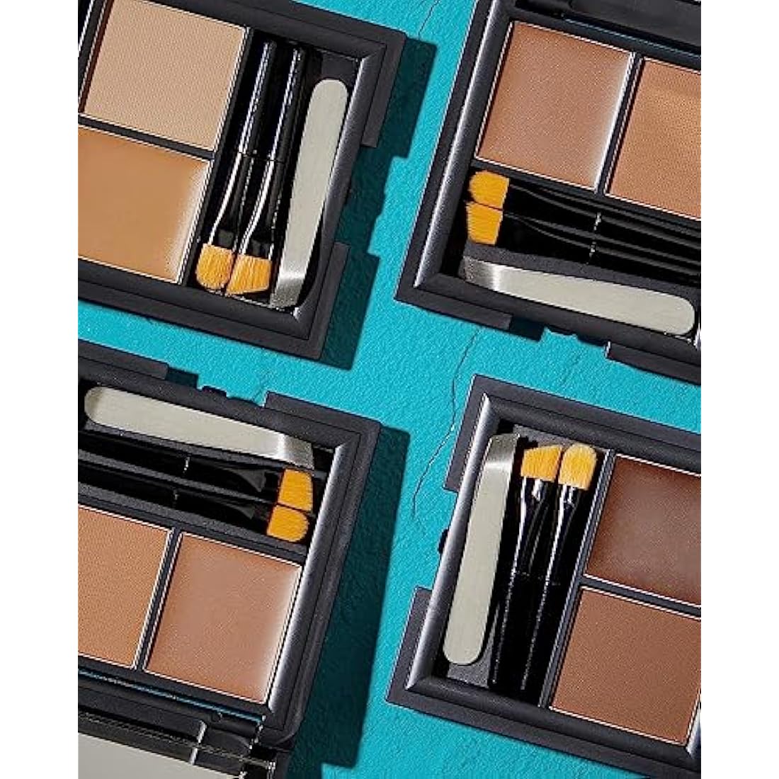 Sleek MakeUP Brow Kit - Waterproof Wax and Powder with Tweezers, Medium