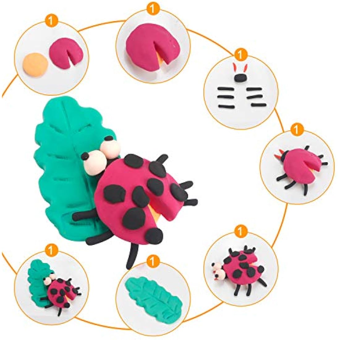 iFergoo Air Dry Clay - 50 Colors Non-Toxic Modelling Clay Kit for Kids