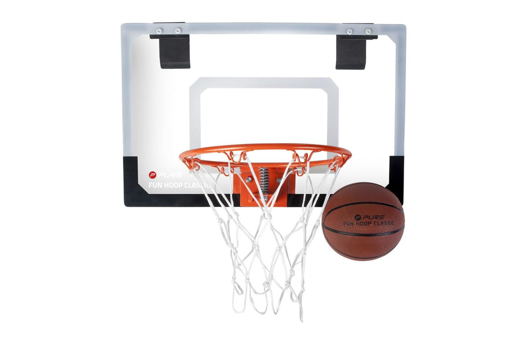 Pure2Improve Mini Indoor Basketball Hoop Set with Ball – White