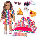 18 Inch Doll Camping Tent Set – Unicorn Playset & Accessories