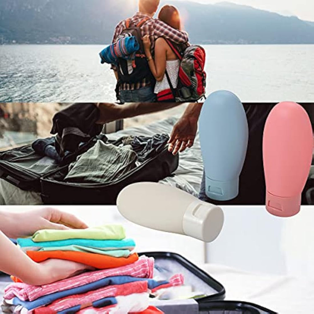 TSA Approved Travel Bottles – 3 Pack Leakproof 60ml Set