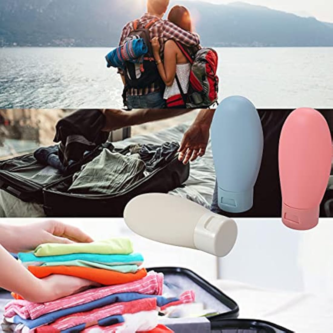 TSA Approved Travel Bottles – 3 Pack Leakproof 60ml Set