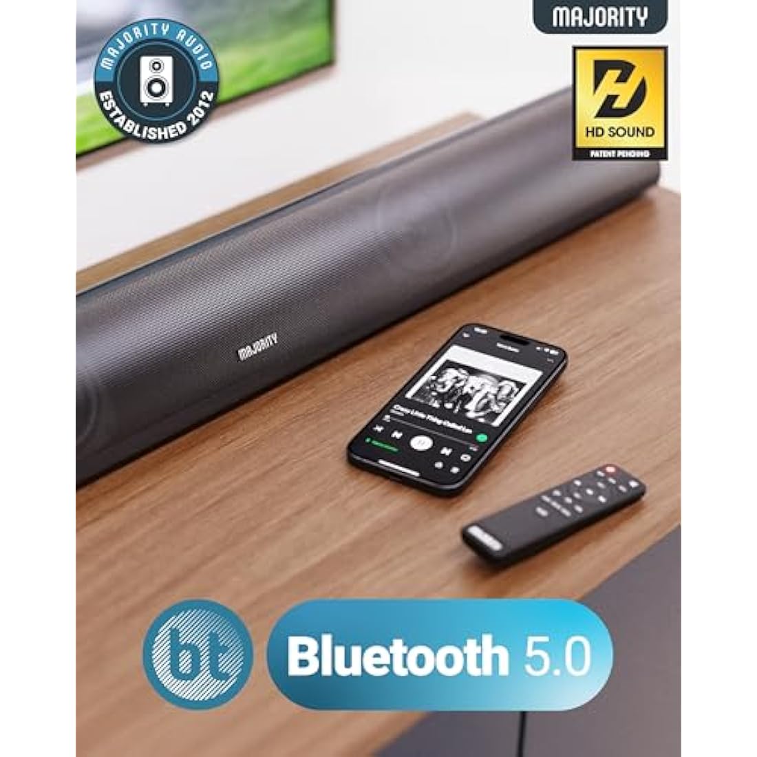 Majority Snowdon Bluetooth Soundbar | 120W 2.1 Channel with Subwoofer