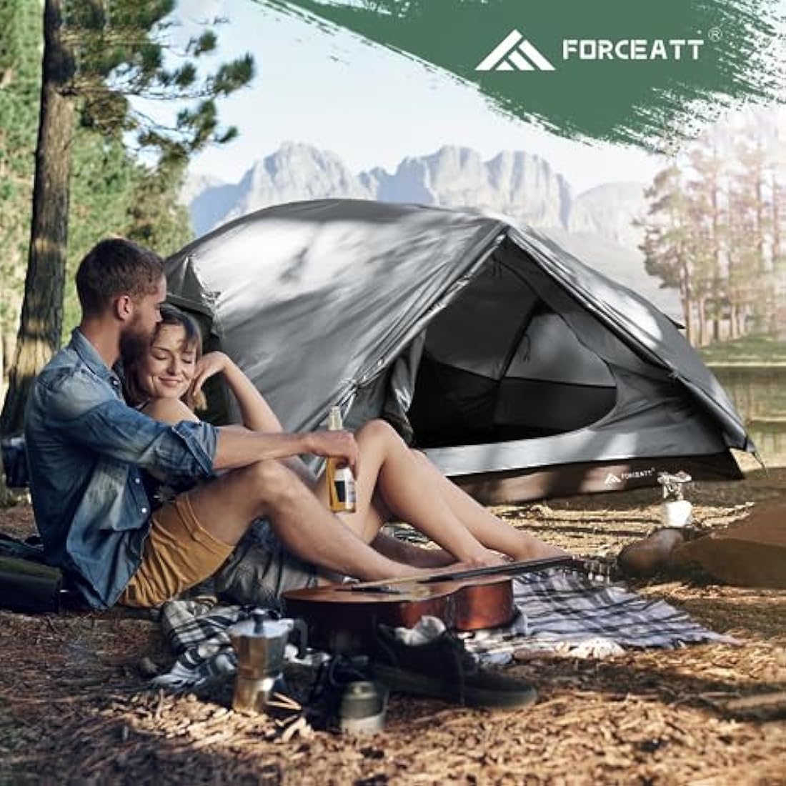Forceatt 2-Person Camping Tent | PU3000mm Waterproof Backpacking Tent