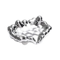 ARFUKA Self-Draining Soap Dish – Metallic Silver Plastic Soap Holder