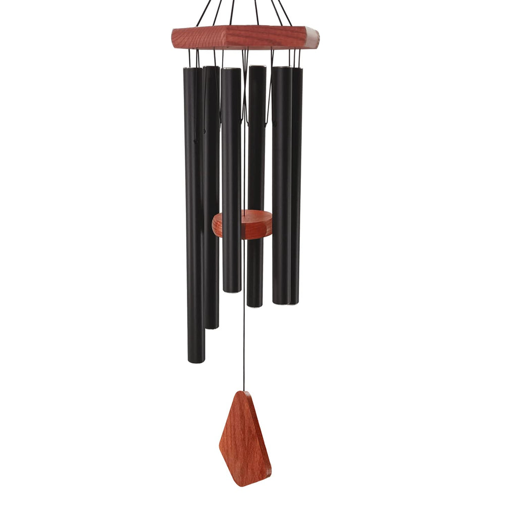 Astarin Memorial Wind Chimes - 30 Inch Deep Tone Metal Chime, Matte Black
