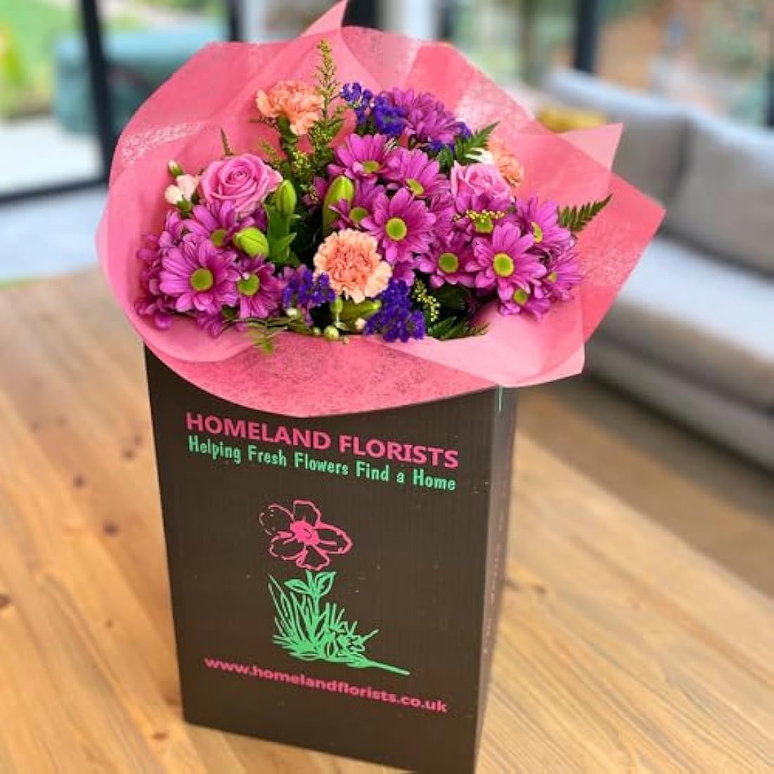 Jolof Store Pink Mixed Fresh Flower Bouquet | Roses & Lilies Gift
