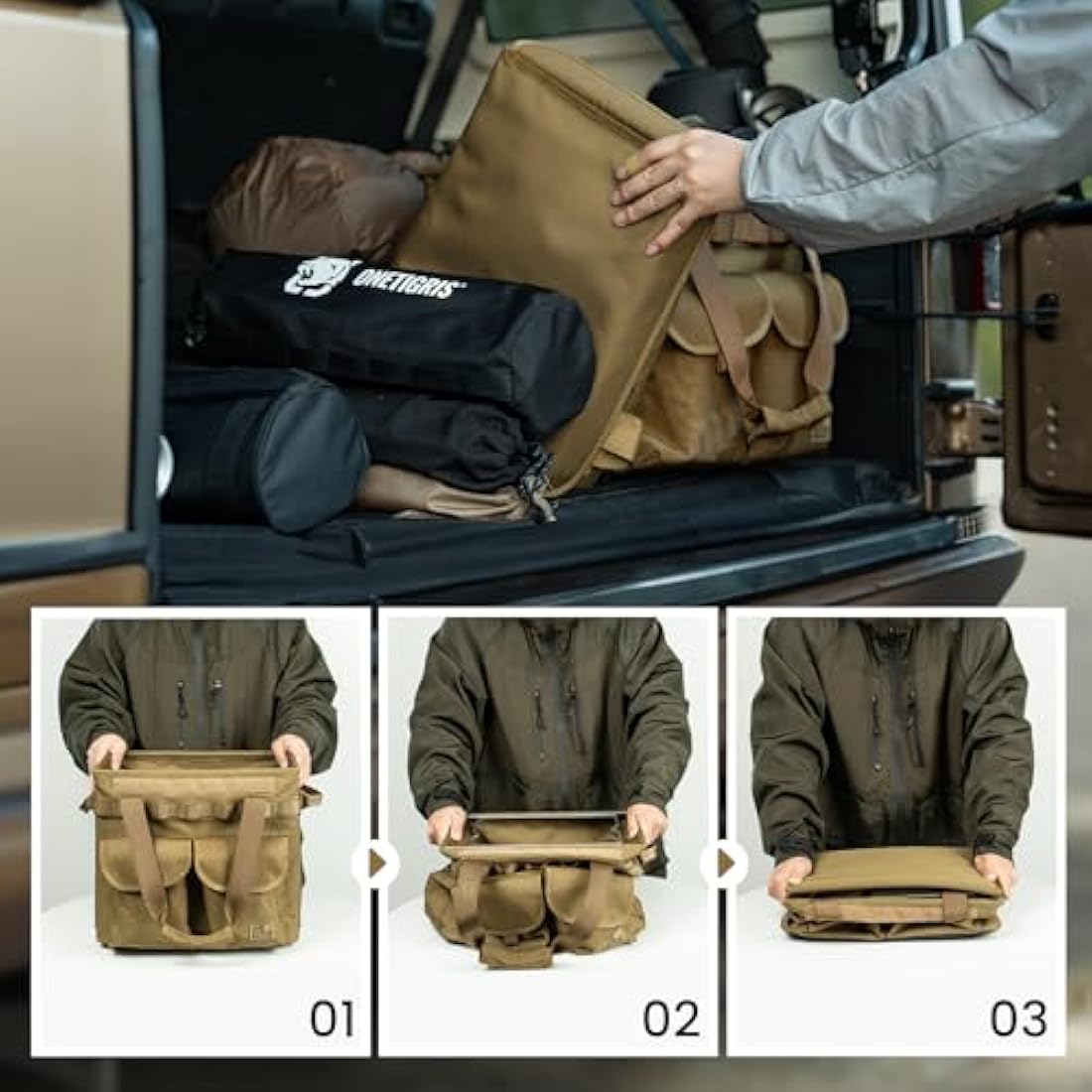 OneTigris 25L Tactical Camping Storage Bag | 1000D Collapsible Tote